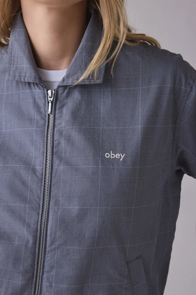 OBEY Olivia Plaid Zip-Front Chore Jacket