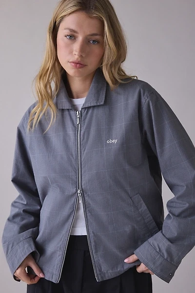 OBEY Olivia Plaid Zip-Front Chore Jacket