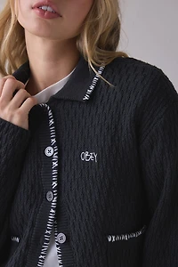 OBEY Amelie Polo Collar Button Down Sweater
