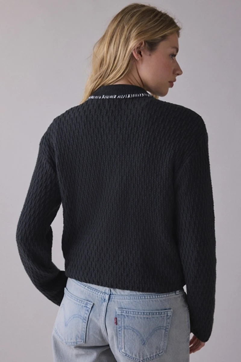 OBEY Amelie Polo Collar Button Down Sweater