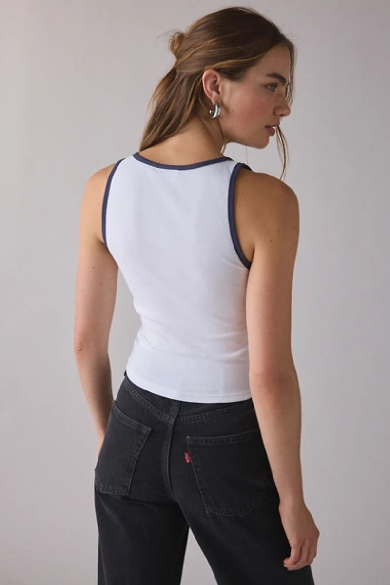 OBEY Loren Contrast Trim Rib Tank Top