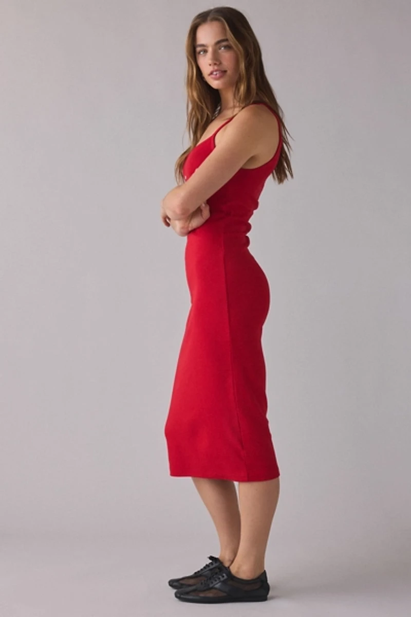 OBEY Bianca Cotton Rib Tank Midi Dress