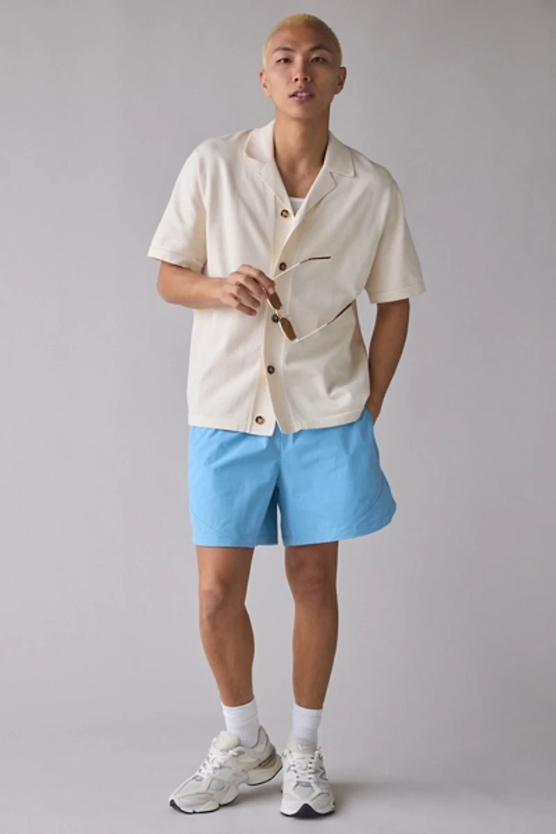 Les Deux Emmett Globe Knit Short Sleeve Shirt