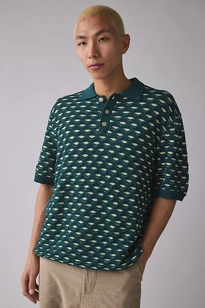 Les Deux Esmay Shell Knit Short Sleeve Polo Shirt