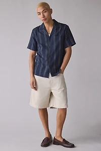 Les Deux Lawson Stripe Pattern Short Sleeve Shirt