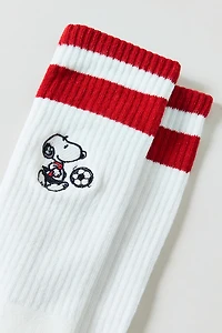 Peanuts Snoopy Athletic Stripe Crew Sock