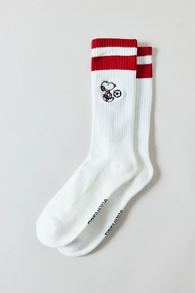 Peanuts Snoopy Athletic Stripe Crew Sock