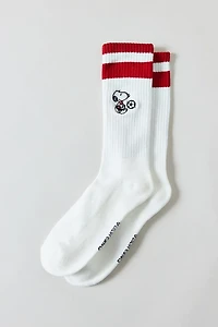 Peanuts Snoopy Athletic Stripe Crew Sock