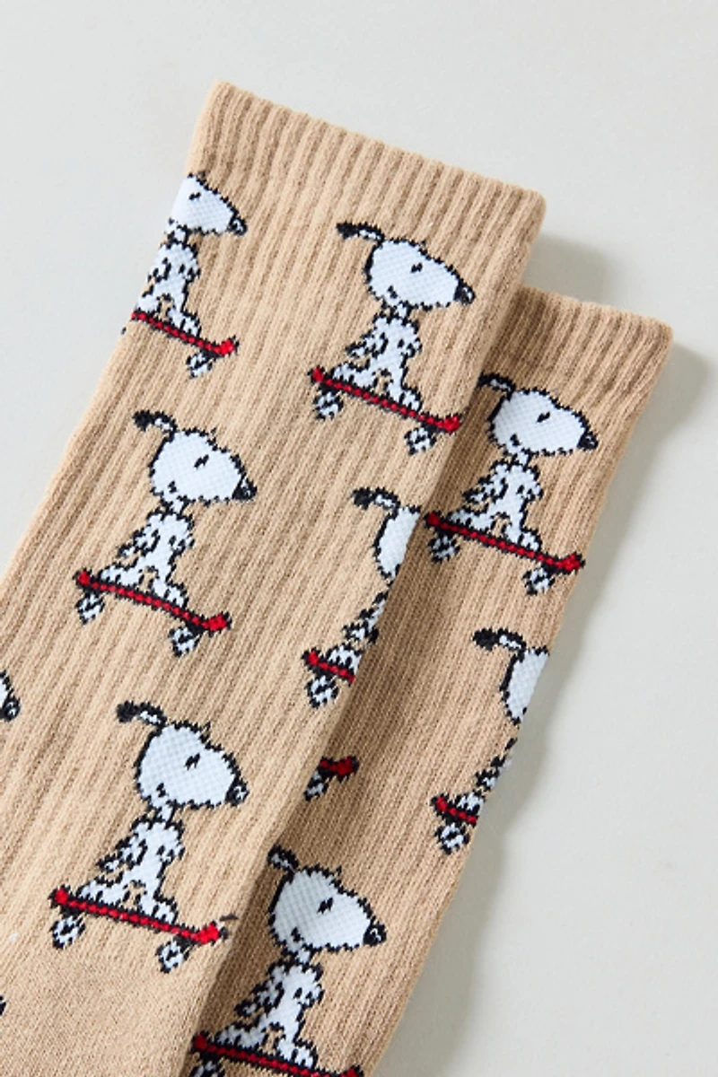 Peanuts Snoopy Allover Skateboard Crew Sock