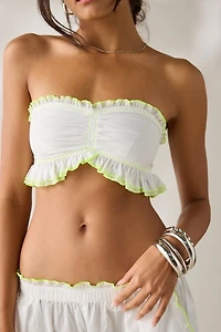 Kimchi Blue Kiss And Tell Ruffle Tube Top