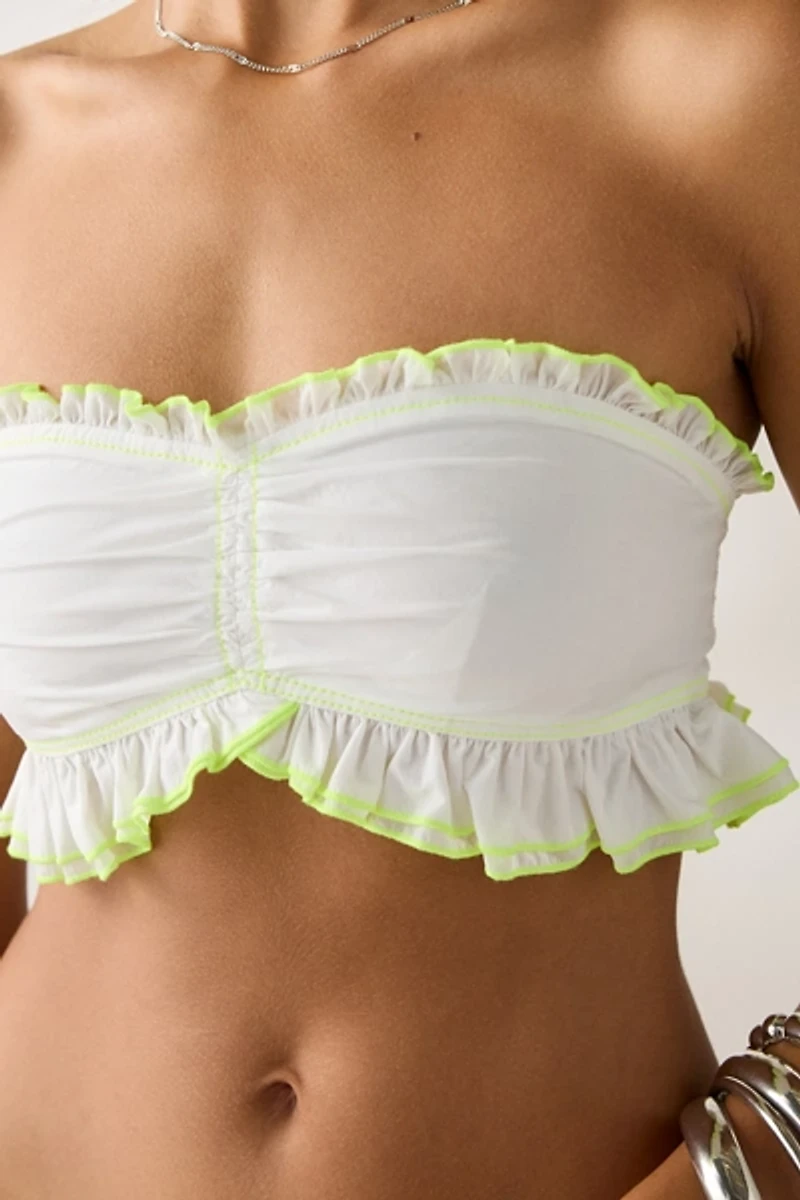 Kimchi Blue Kiss And Tell Ruffle Tube Top