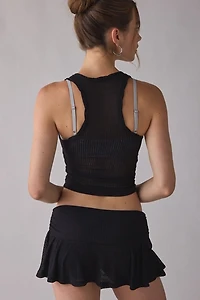 Out From Under Free Spirit Sheer Ribbed Cropped Tank Top