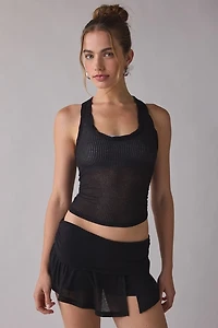 Out From Under Free Spirit Sheer Ribbed Cropped Tank Top