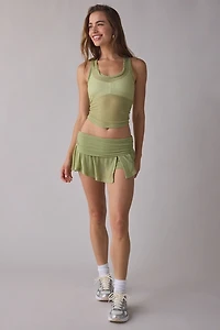 Out From Under Free Spirit Sheer Ribbed Cropped Tank Top