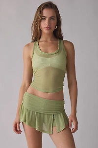 Out From Under Free Spirit Sheer Ribbed Cropped Tank Top