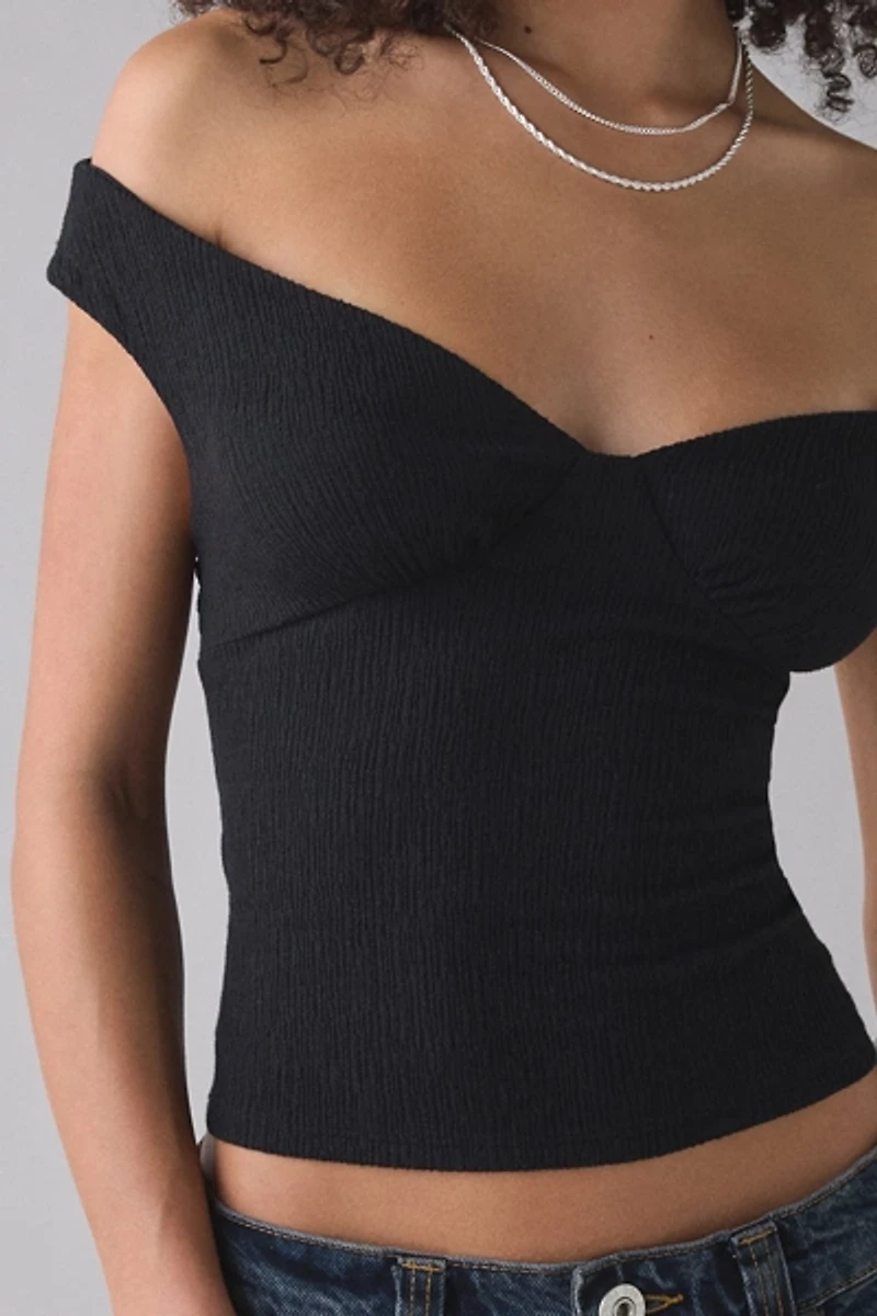 UO Andrina Open Back Off-The-Shoulder Top