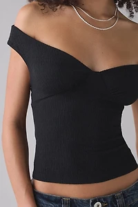 UO Andrina Open Back Off-The-Shoulder Top