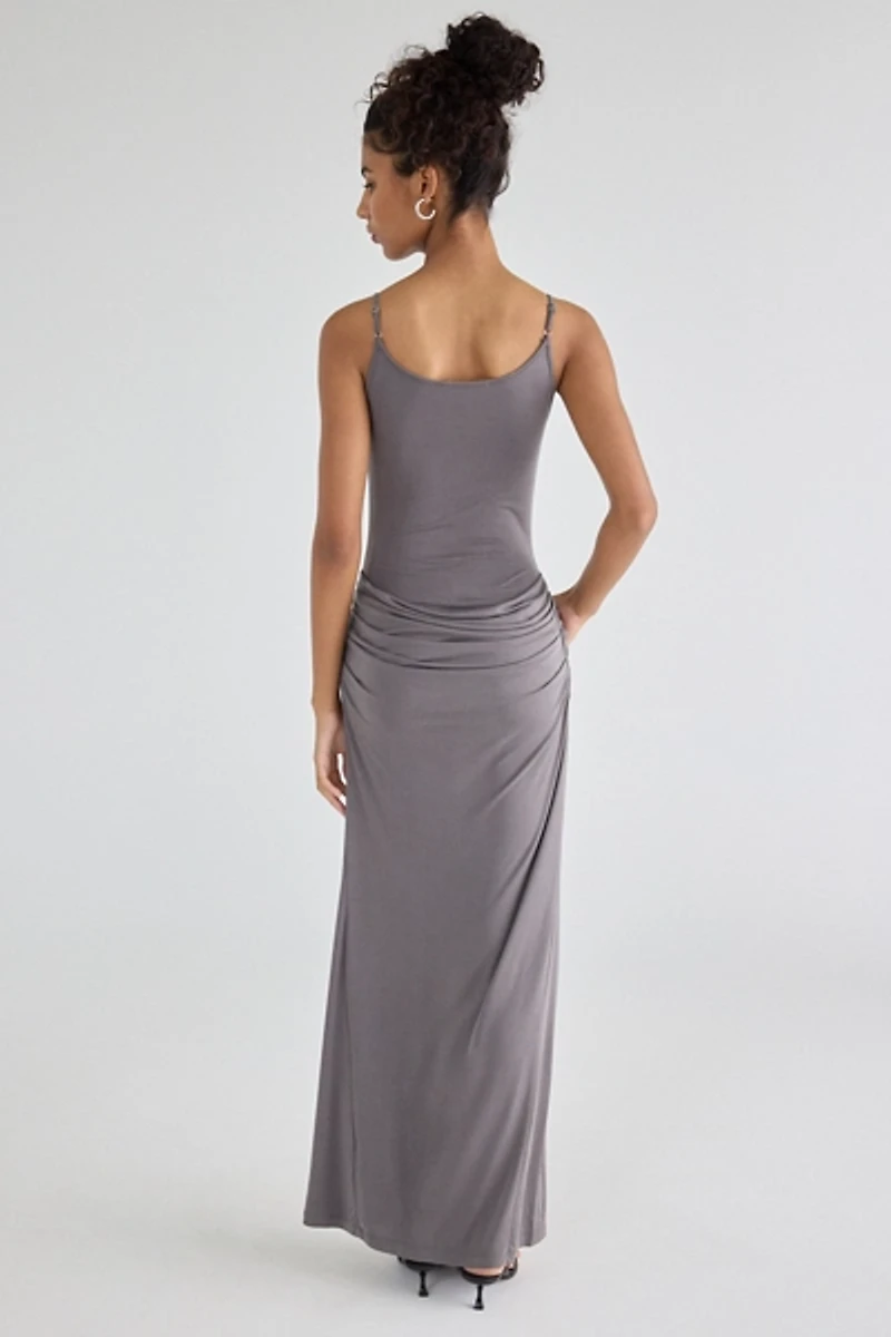 Woodrose Deli Full Moon Draped Maxi Dress