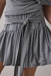 Woodrose Deli Twist And Tie Asymmetric One-Shoulder Mini Dress