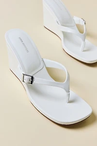 UO Kassie Buckle Wedge Thong Sandal