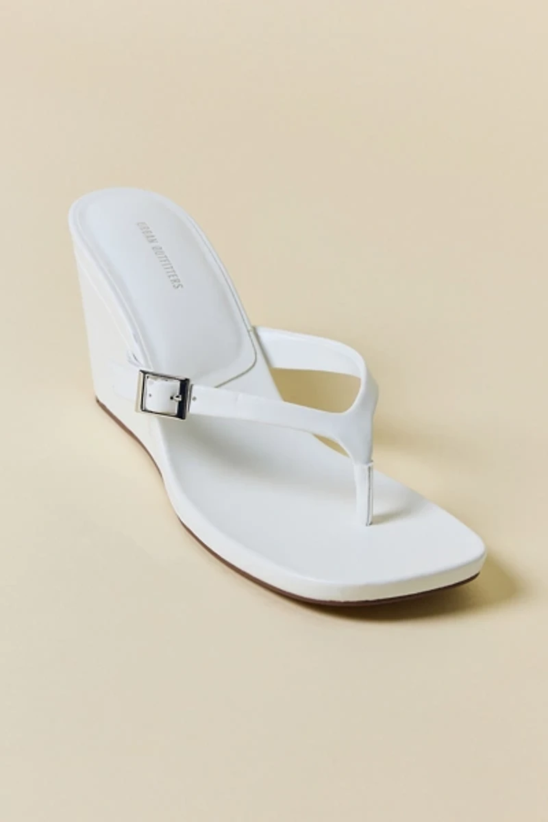 UO Kassie Buckle Wedge Thong Sandal