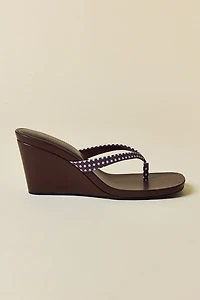 UO Kassie Studded Wedge Thong Sandal