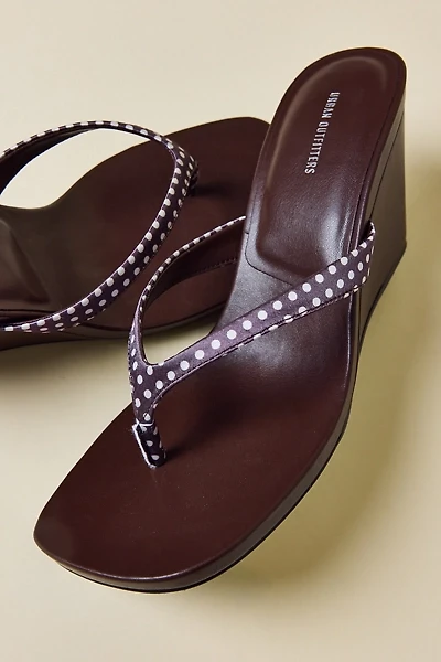 UO Kassie Studded Wedge Thong Sandal