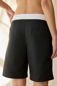 Woodrose Deli Tie It Up Contrast Waist Shorts