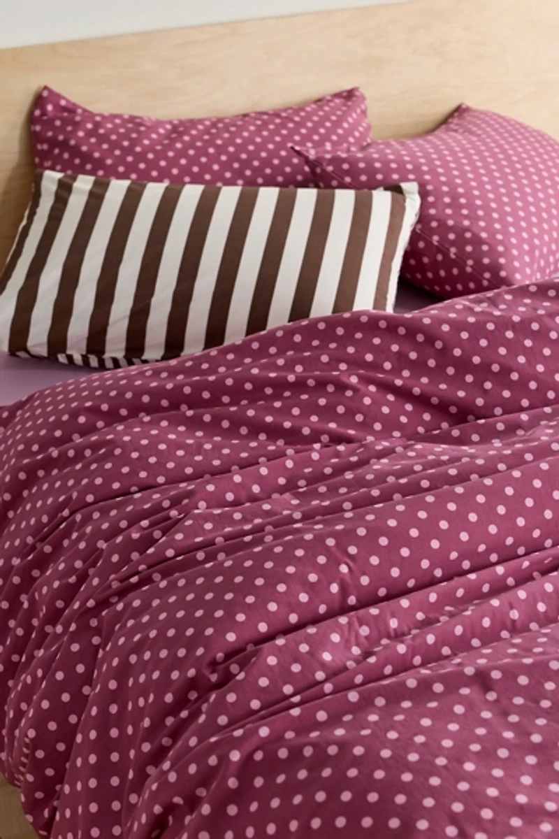 Jane Polka Dot Patterned Duvet Cover Set