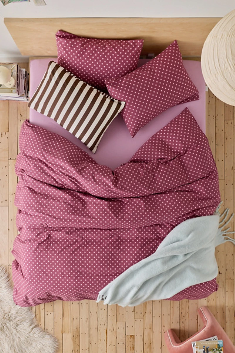 Jane Polka Dot Patterned Duvet Cover Set