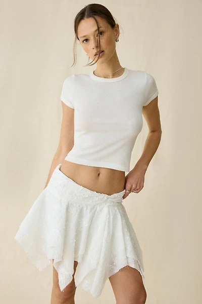 Woodrose Deli Jennie Asymmetric Hanky Hem Mini Skirt