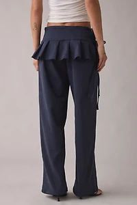 Woodrose Deli Flip Flap Layered Skirt Pants