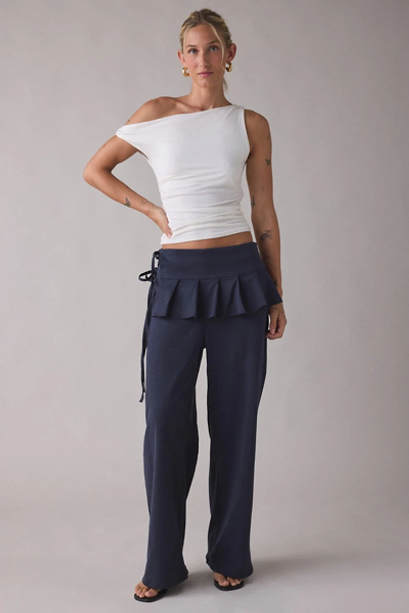 Woodrose Deli Flip Flap Layered Skirt Pants