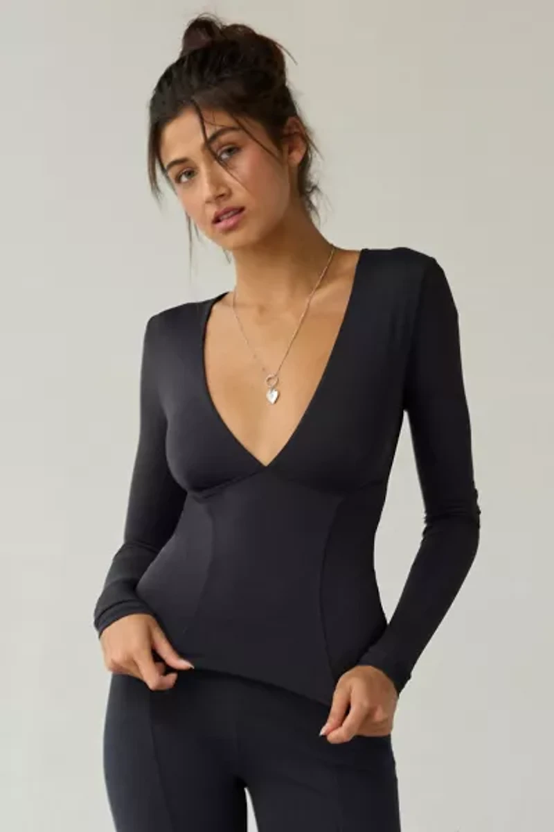 Out From Under FuseForm Seamed Plunge Long Sleeve Top