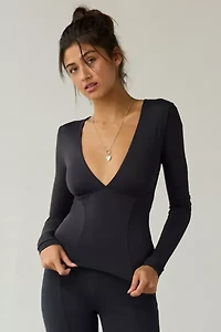 Out From Under FuseForm Seamed Plunge Long Sleeve Top