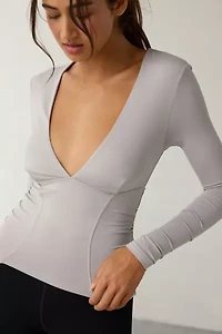 Out From Under FuseForm Seamed Plunge Long Sleeve Top