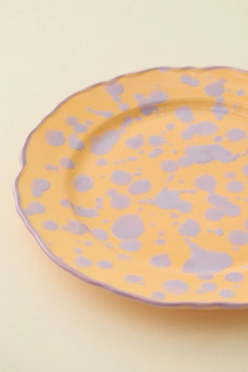 Splatter Paint 10-inch Ceramic Dinner Plate