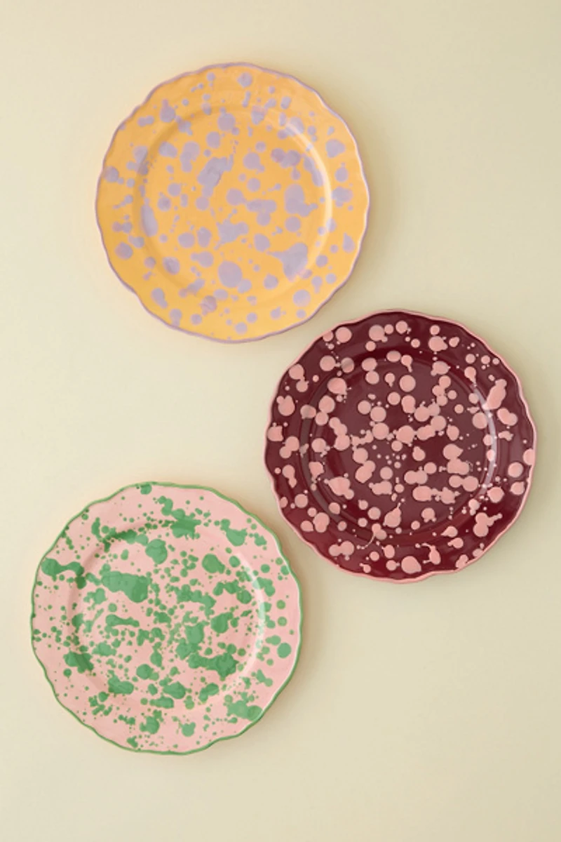 Splatter Paint 10-inch Ceramic Dinner Plate