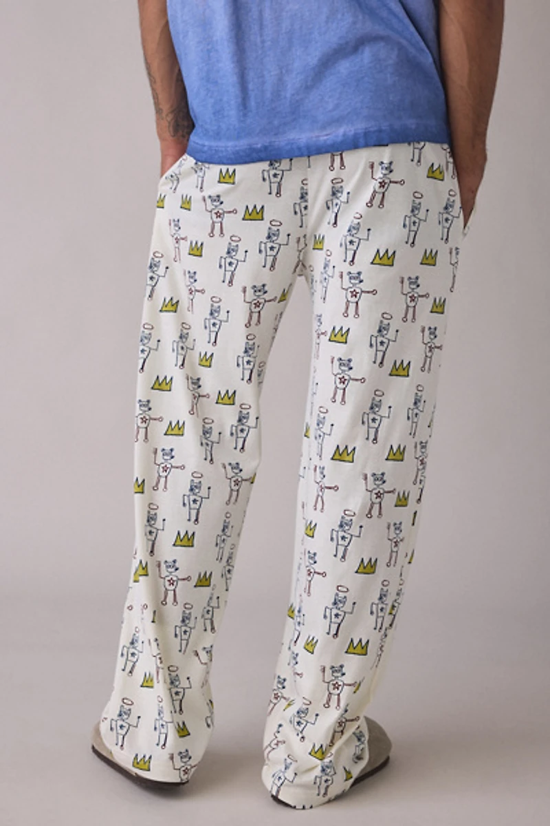 Basquiat King Pattern Pajama Pant