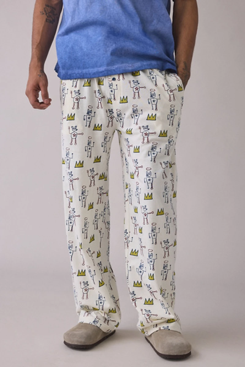 Basquiat King Pattern Pajama Pant
