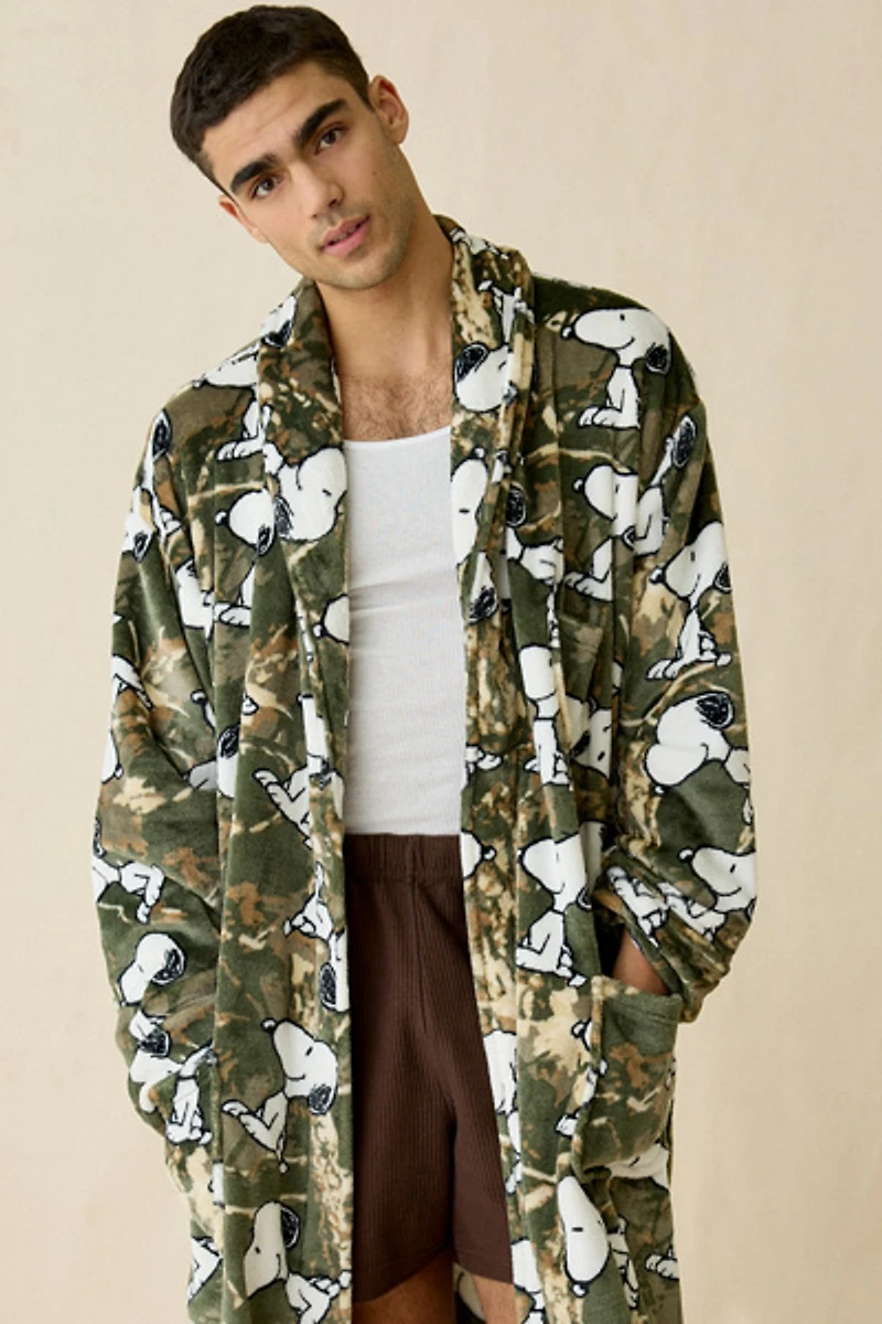 Peanuts Snoopy Camo Pattern Robe