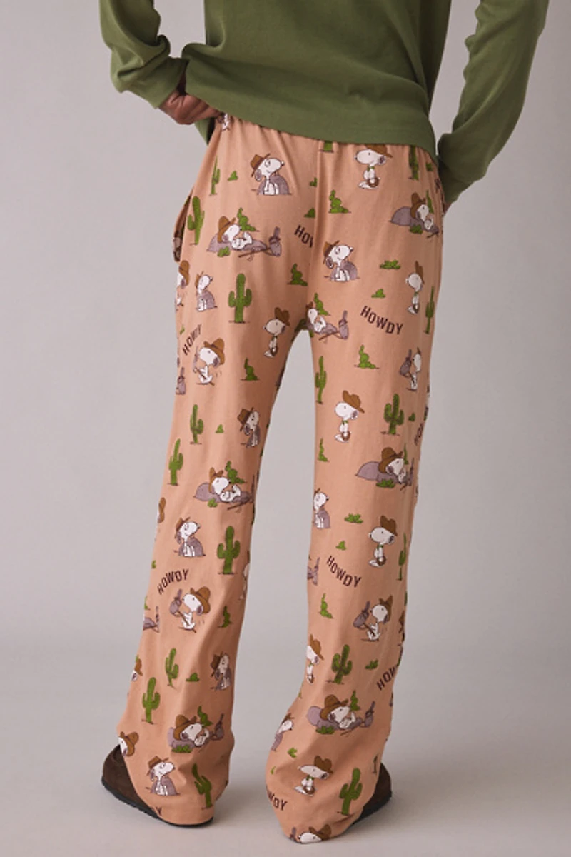 Peanuts Snoopy Western Pattern Pajama Pant