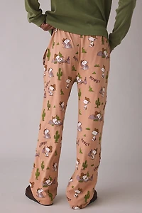 Peanuts Snoopy Western Pattern Pajama Pant