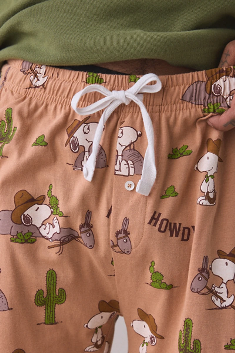 Peanuts Snoopy Western Pattern Pajama Pant