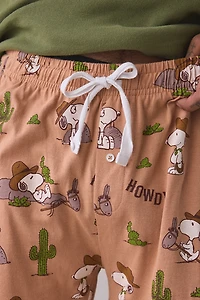 Peanuts Snoopy Western Pattern Pajama Pant