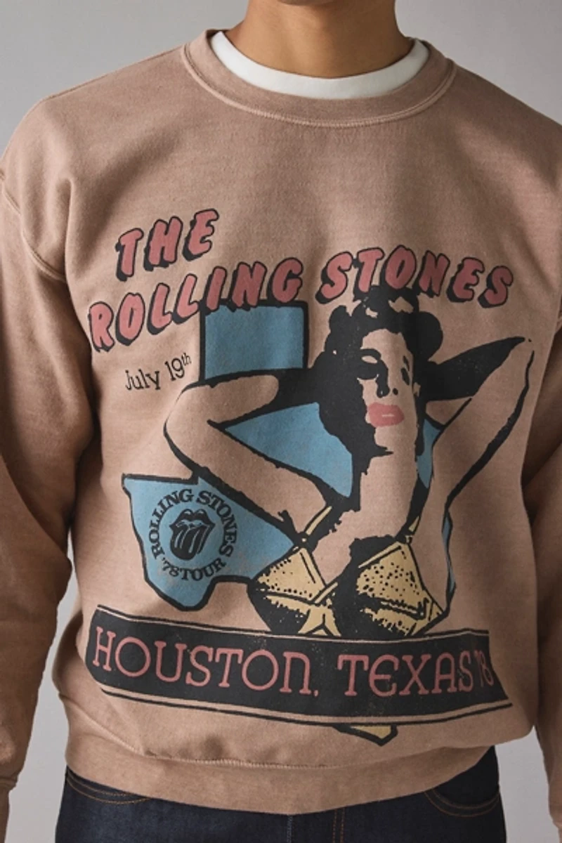 Rolling Stones Houston 1978 Graphic Crew Neck Sweatshirt