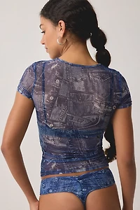 Diesel Kasia-Dnm Sheer Mesh Rash Guard