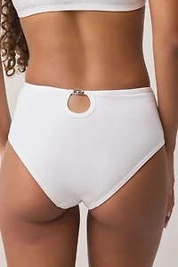 Diesel Charli-Dnm Keyhole Cutout High Waisted Bikini Bottom