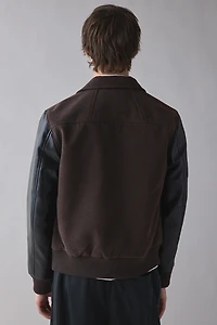 Slate & Stone Faux Leather Varsity Jacket