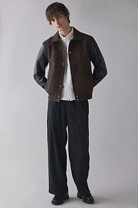 Slate & Stone Faux Leather Varsity Jacket